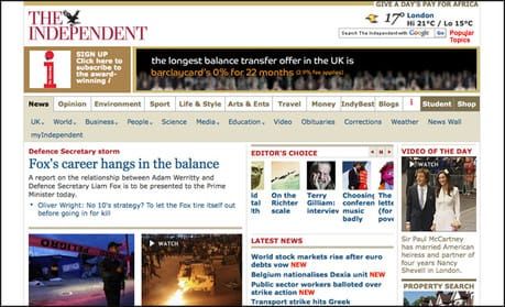 Independent launches metered paywall outside UK