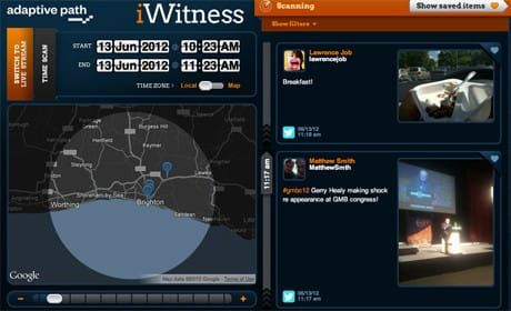 iWitness tool offers social content search by time and place