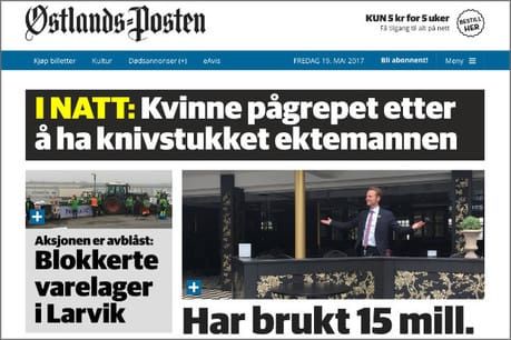 Local paper Østlands-Posten holds open meetings in its newsroom to create a new scene for public debate