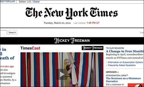 New York Times to cut free online article allowance by half