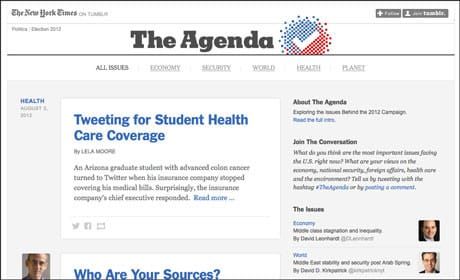 New York Times launches US election Tumblr