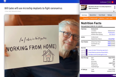 Our.News creates 'nutritional' fact-checking labels to help audiences make healthier news consumption choices