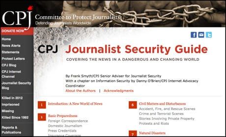 Press freedom group launches Journalist Security Guide
