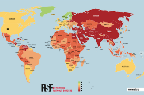 RSF Index: Press freedom is "bad" in seven out of ten countries