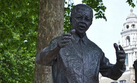 Sharing the news of Nelson Mandela's death on social media
