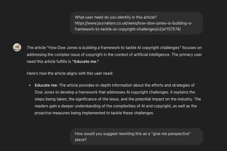 Tool for journalists: Story SpinnerAI, for generating story angles based on user needs