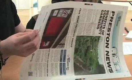 Researchers developing 'smart' newspaper that responds to touch