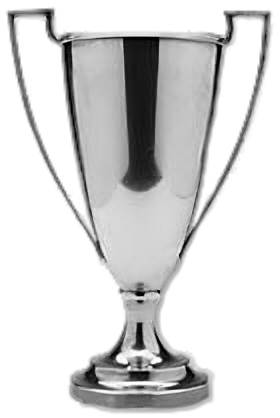 A silver trophy. https://commons.wikimedia.org/wiki/File:Trophy.png