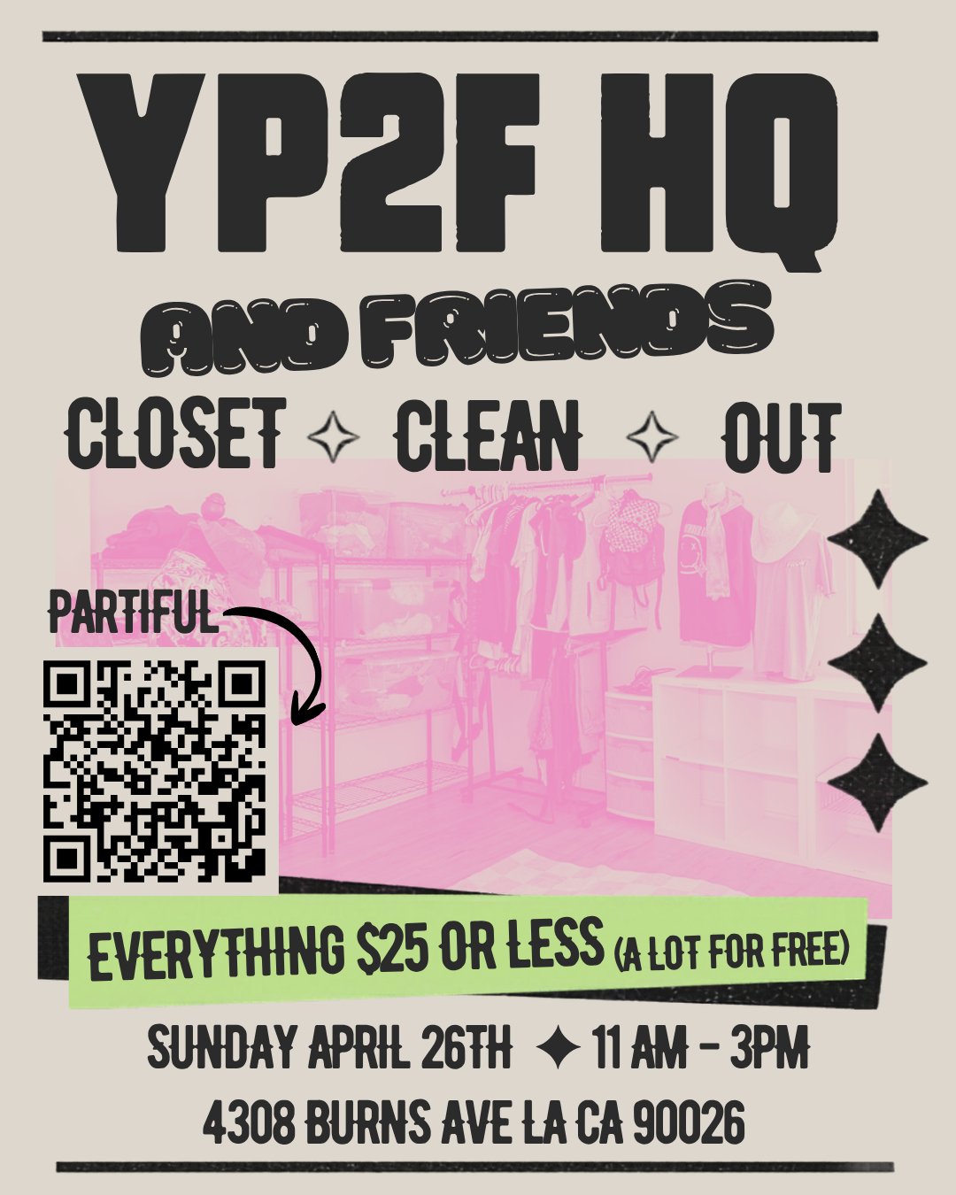 YP2F HQ & Friends: Closet Clean Out This Sunday 🧺