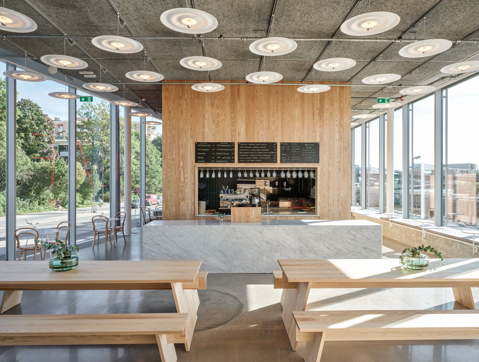 Ljust och smakfullt café på Bonniers Konsthall