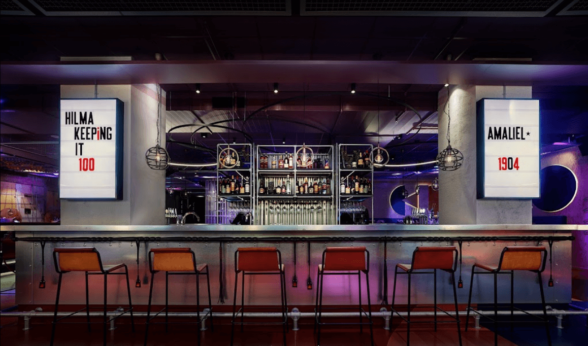 En tom bar på Hilma