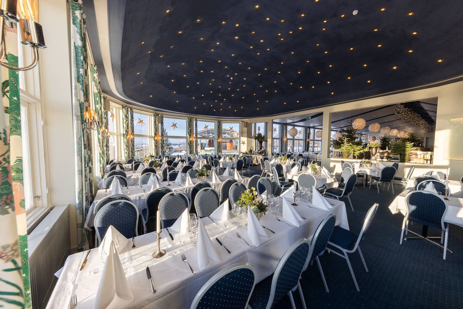 I Sollidens Matsal på Skansen har det anordnats många julfester och julbord