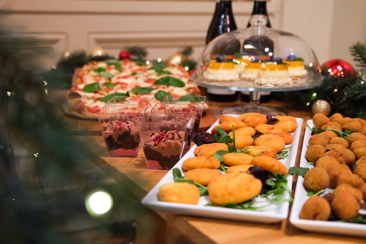 Wine Room är en intim del av Eataly som kan bokas separat för en mindre julmiddag