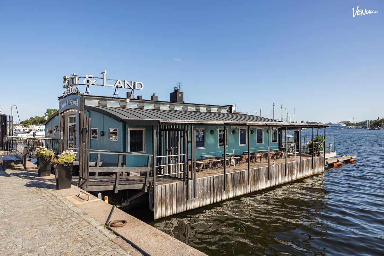 Sjö & Land, en flexibel lokal med brygga och båtplats för dynamiska event vid Stockholms vatten.