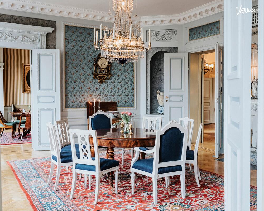 Grå Förmaket i Chalmersska Huset – historiskt mötesrum med elegans för lunch och möte.