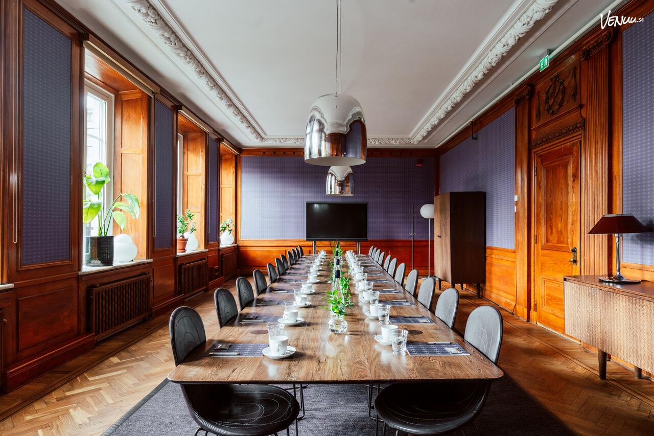 Styrelserummet på Nobis Hotel – elegant och exklusiv möteslokal i centrala Stockholm med toppservice och teknik.