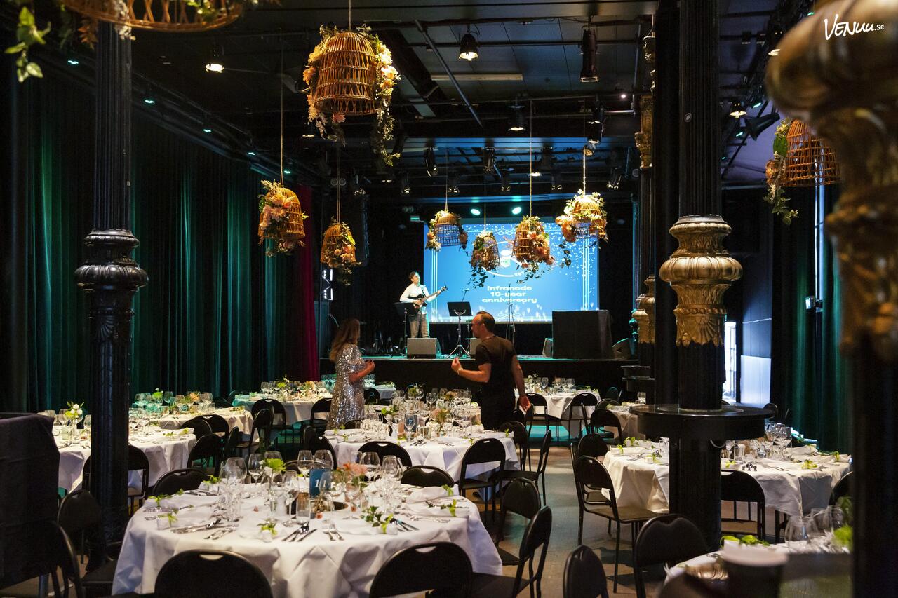 Kägelbanan vid Södra Teatern – storslagen lokal för affärsluncher, möten och evenemang med scen och utsikt.