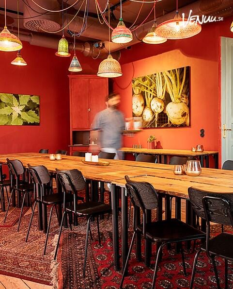 Unik chambre séparée med maritimt tema hos Båtlidenborg, med nautiska detaljer och en avslappnad atmosfär.