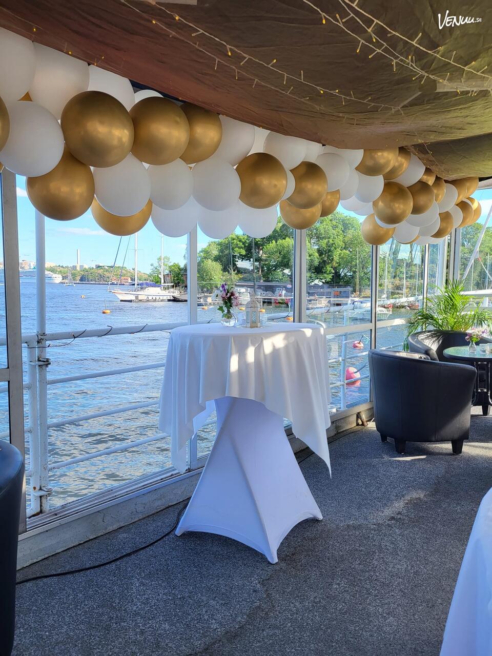 M/S Segelkronan, en festbåt vid Kastellbacken i Stockholm för middag, bröllop och företagsfest.