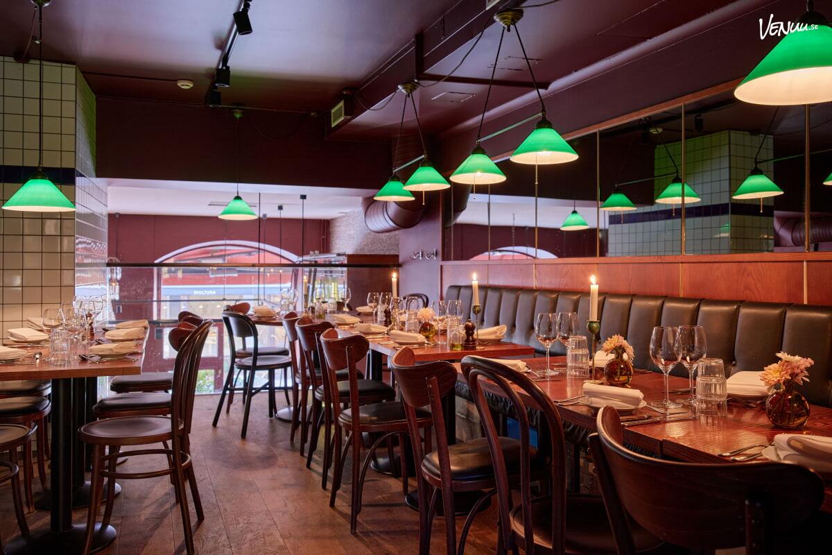 Napolyon privata matsal, en elegant restaurangmiljö nära Stureplan.