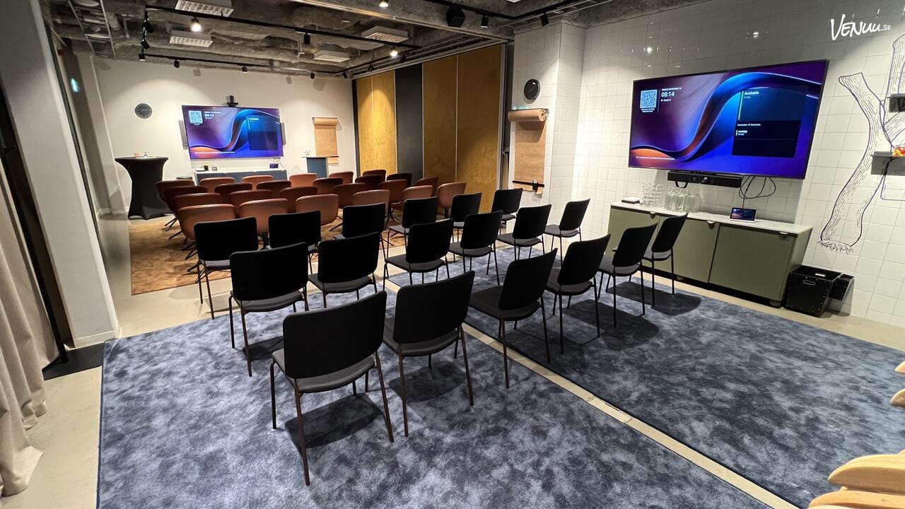 Urban Deli Sveavägen Studio, en central konferenslokal i Stockholm för workshops och presentationer.
