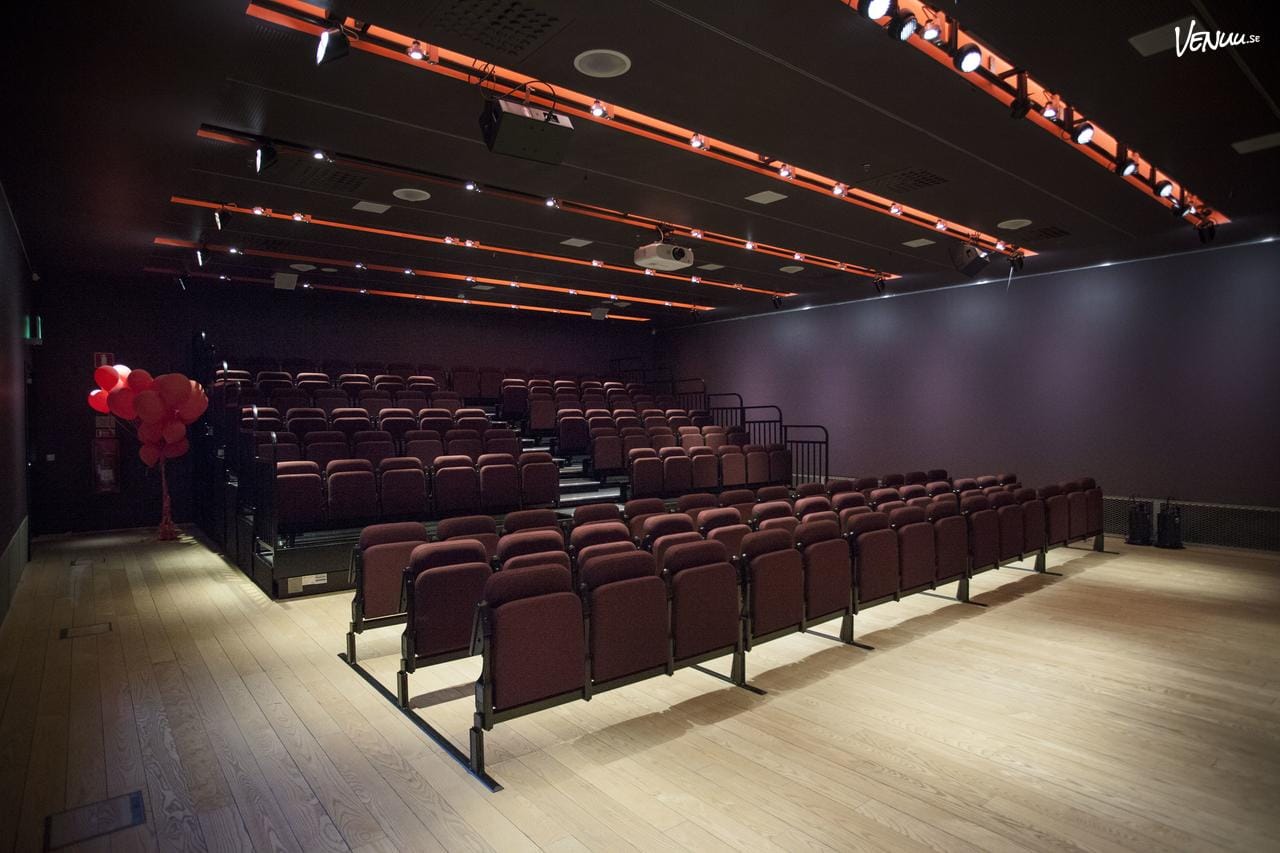 Världskulturmuseet Studion, en större konferenslokal i Göteborg med scen och auditorium.