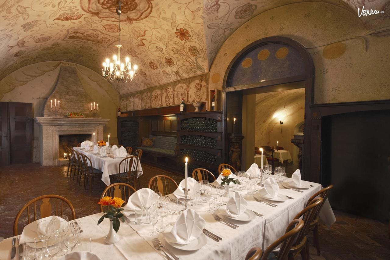 Fredmans Källare på van der Nootska Palatset, en historisk restaurangmiljö i Stockholm.
