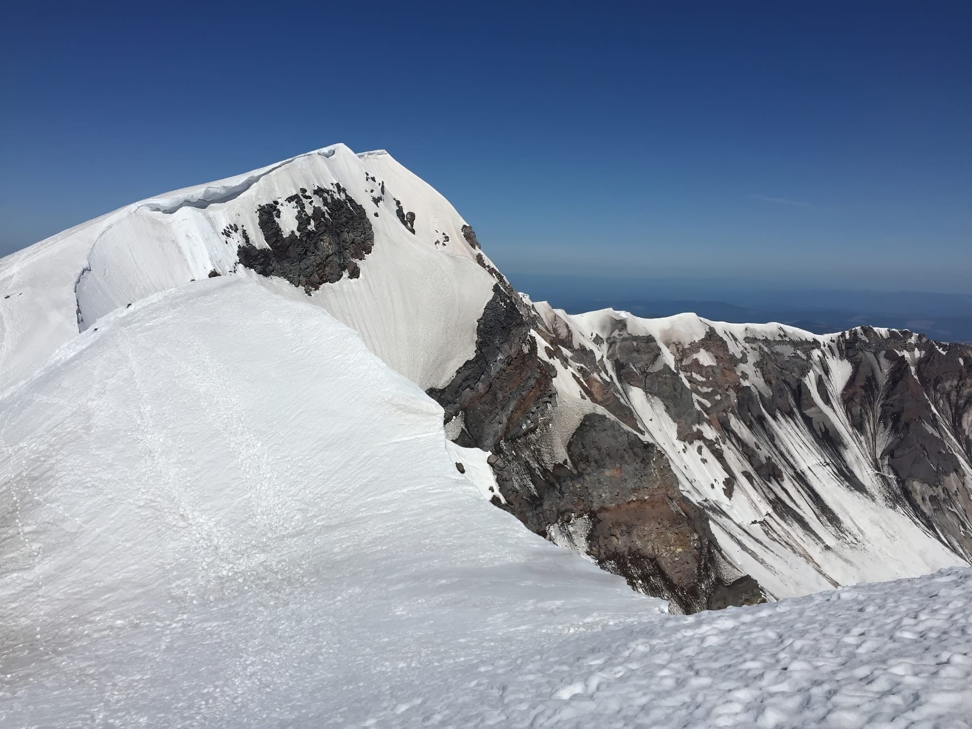 Corniced true summit