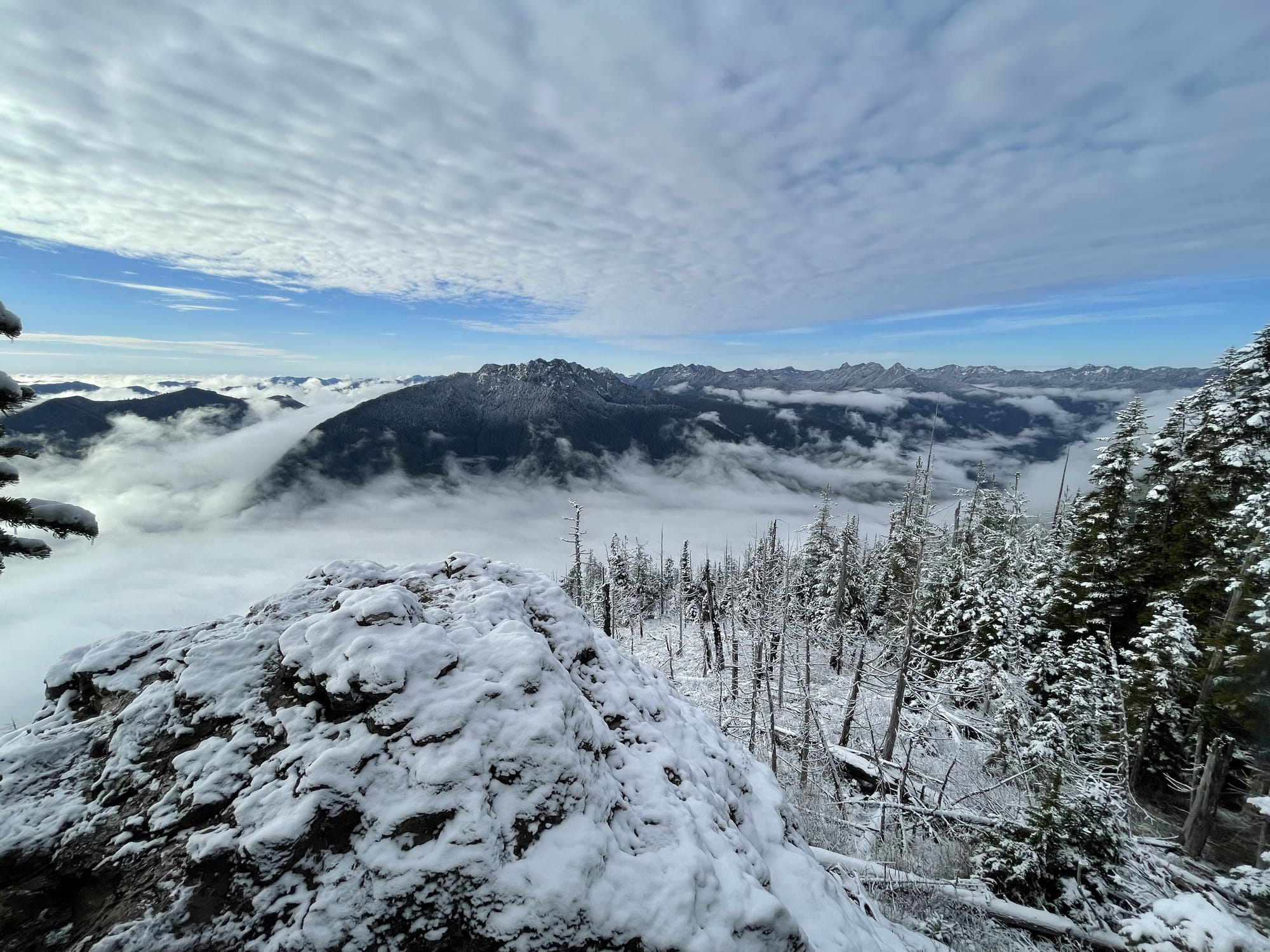 Rosy view from the summit