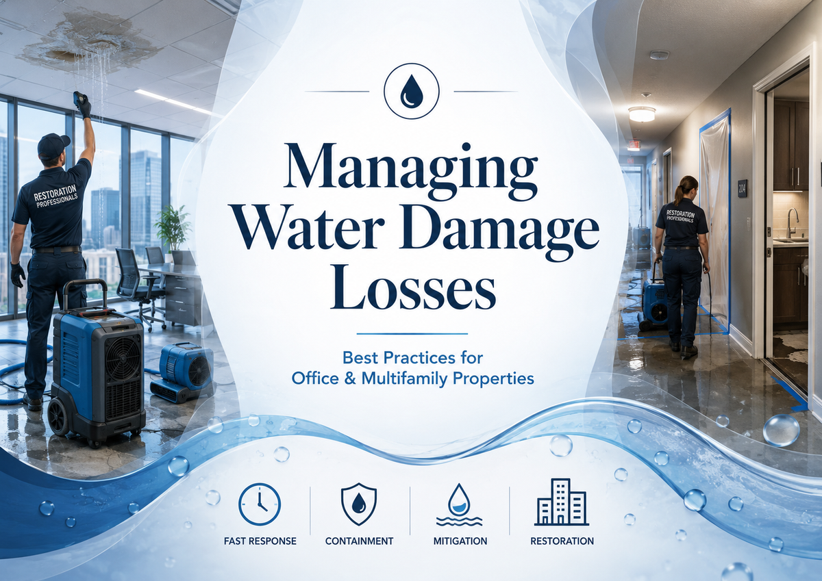 Water Damage in Office and Multifamily Properties: The Right Response Before a Leak Becomes a Major Loss
