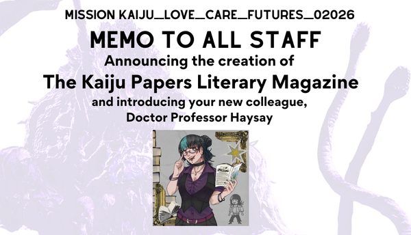 TO KAIJU PAPERS STAFF: Announcing The Kaiju Papers Literary Magazine