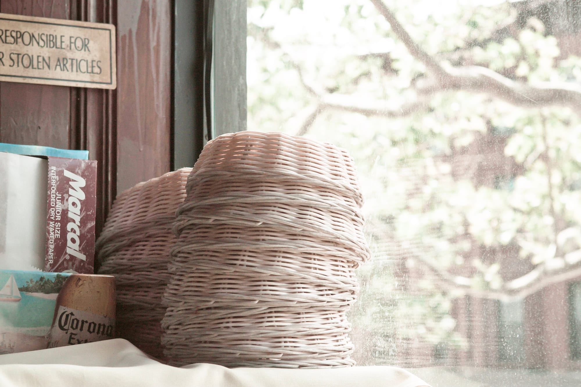 Table setting and meal details at Rancho Alegre Mexican restaurant in Park Slope, Brooklyn.