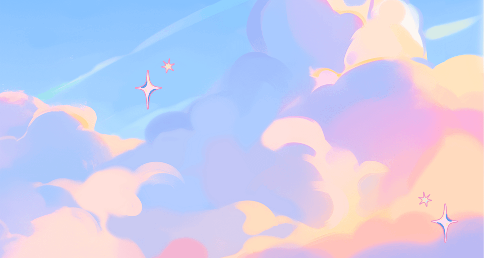 clouds with sparkles