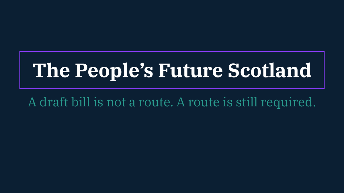 A draft bill is not a route.