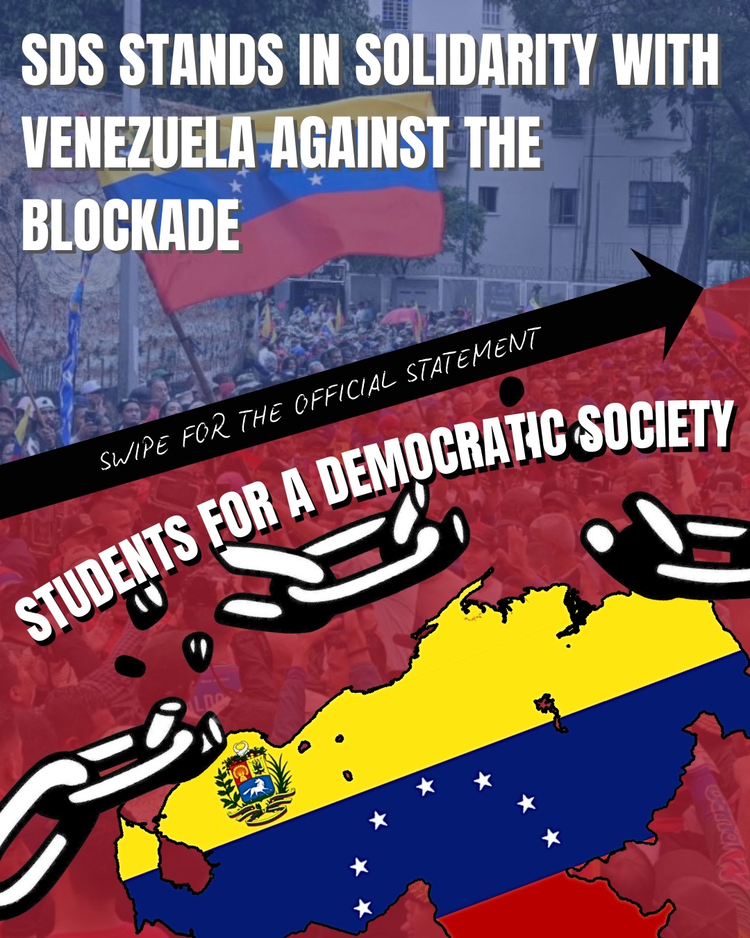 SDS Stands in Solidarity with Venezuela Against Trump's Blockade