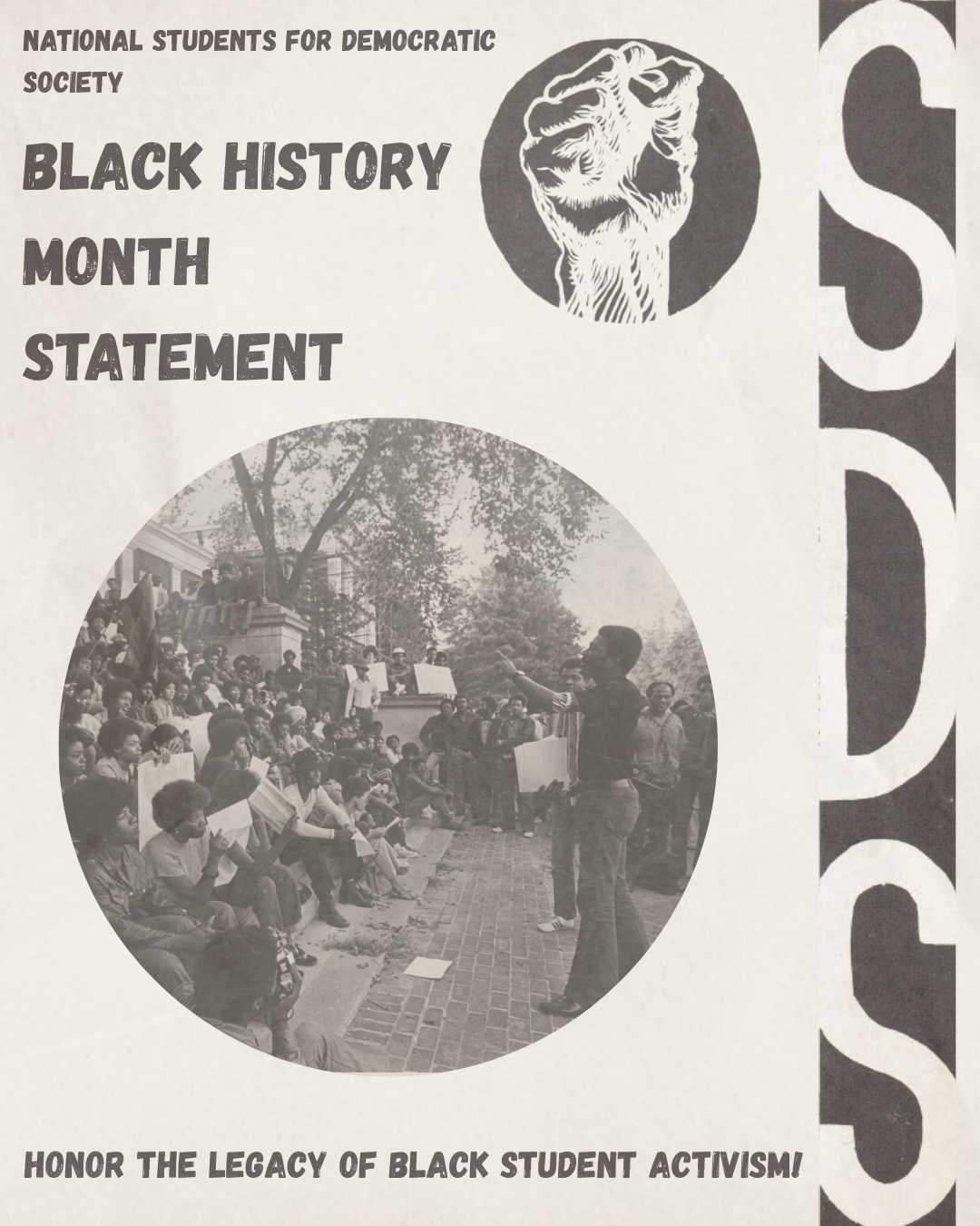 National SDS Black History Month Statement: Honor the Legacy of Black Student Activism!