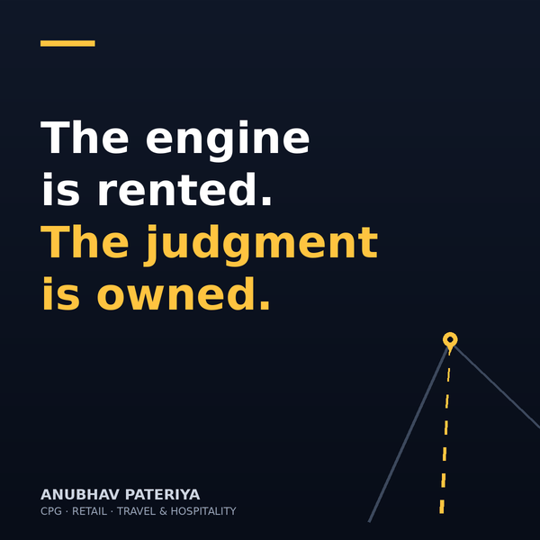 Anubhav Pateriya — the engine is rented, the judgment is owned