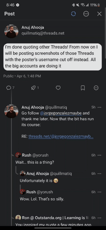 Multiple conversations under a post on Phanpy