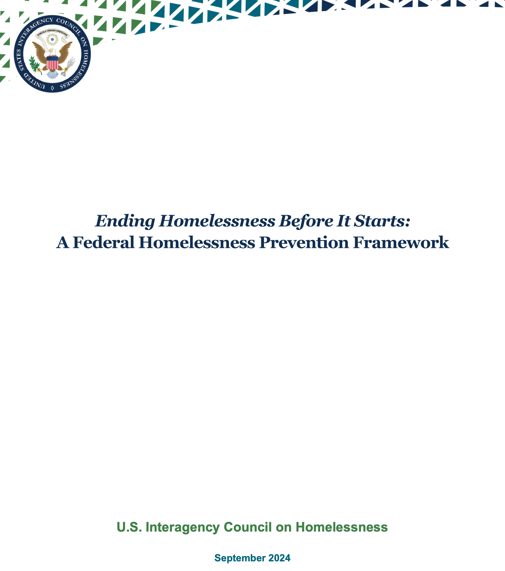 Ending Homelessness Before It Starts: A Federal Homelessness Prevention Framework