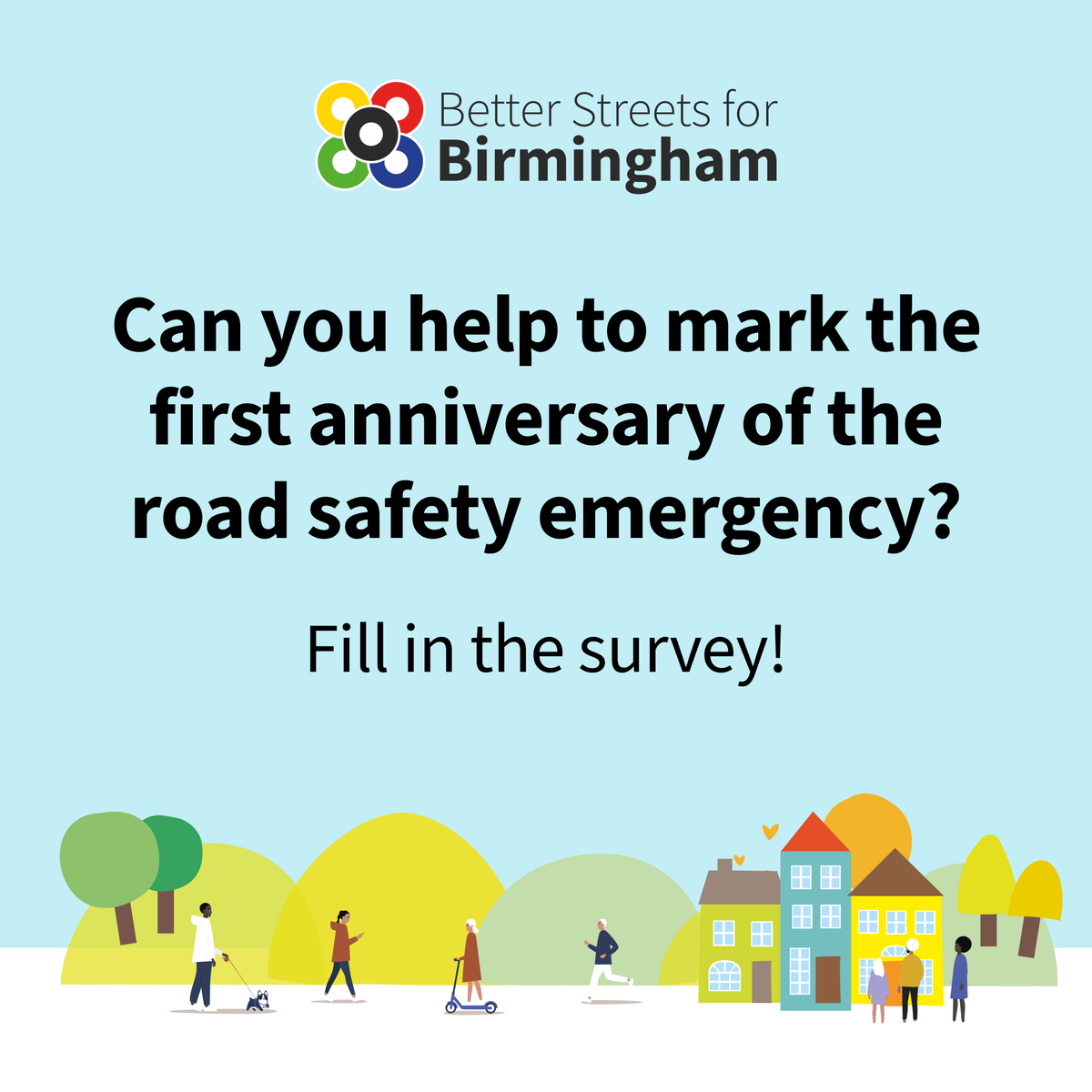 Help mark the first anniversary of the road safety emergency