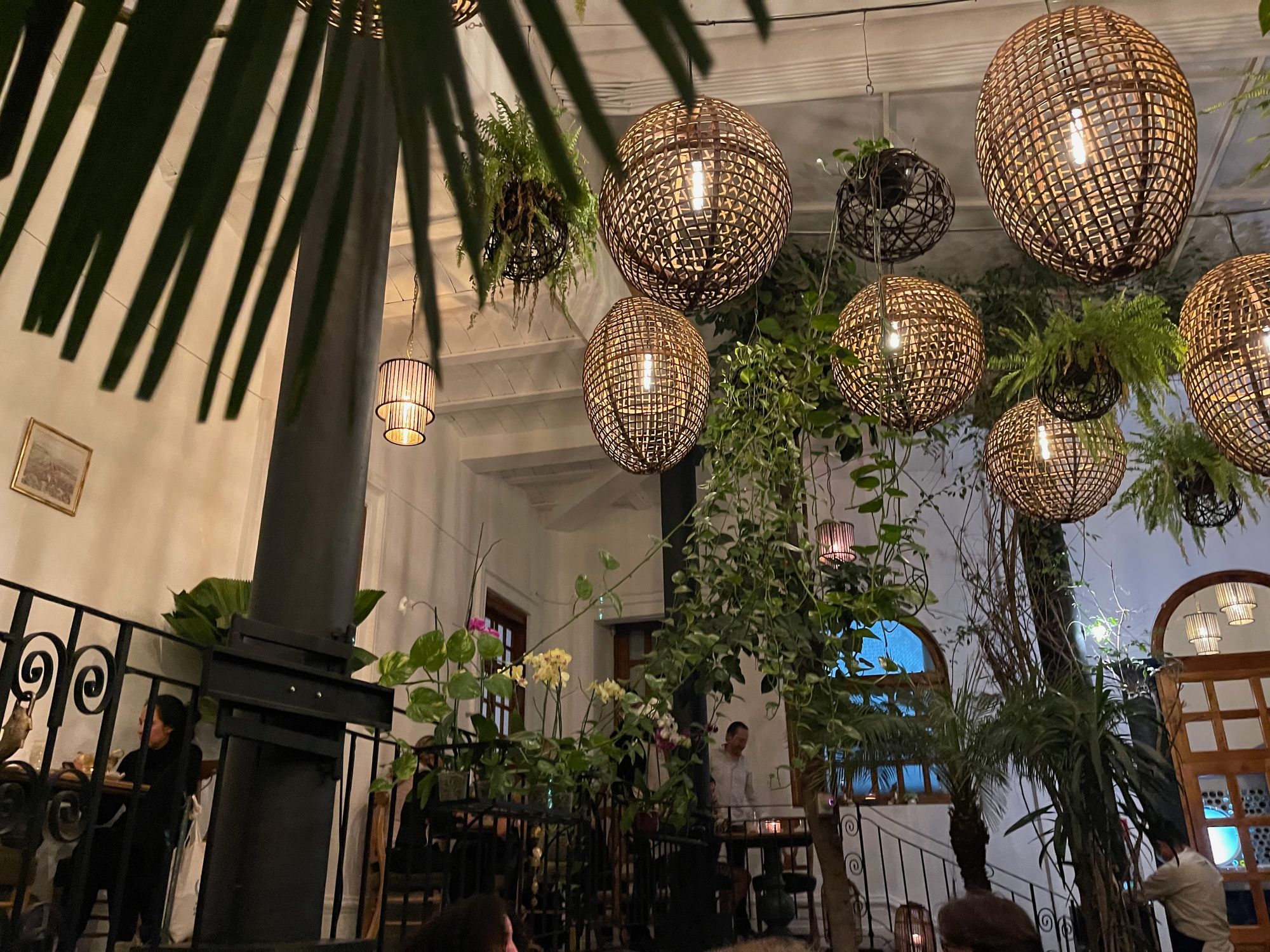 The ceiling of Galanga Thai House