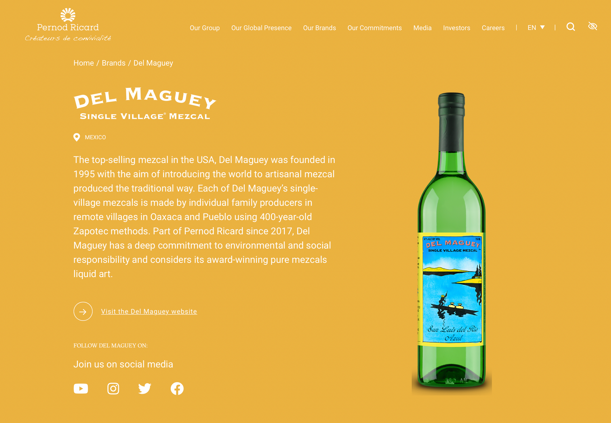 Vida Del Maguey Single Village Mezcal