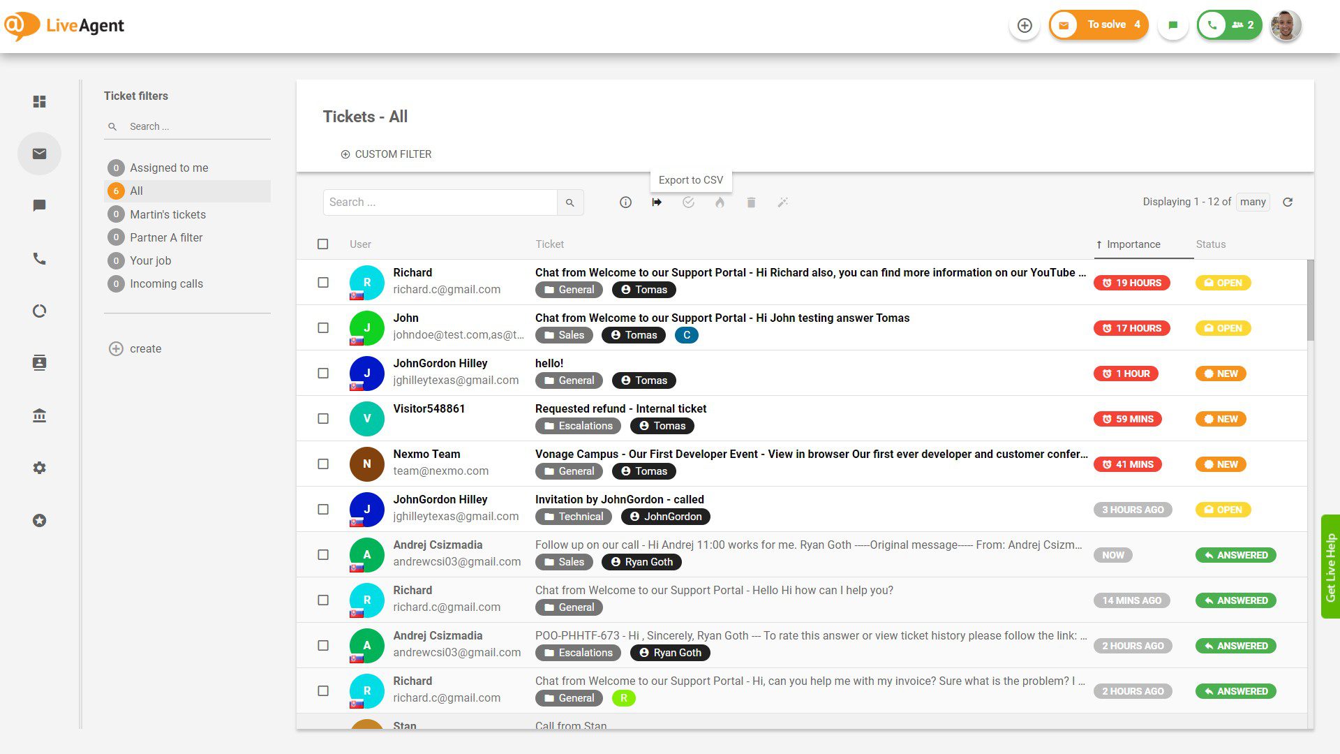 LiveAgent screenshot