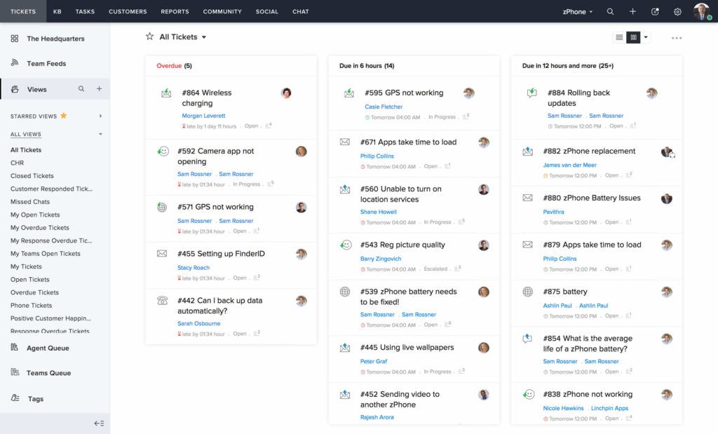 Zoho Desk screenshot
