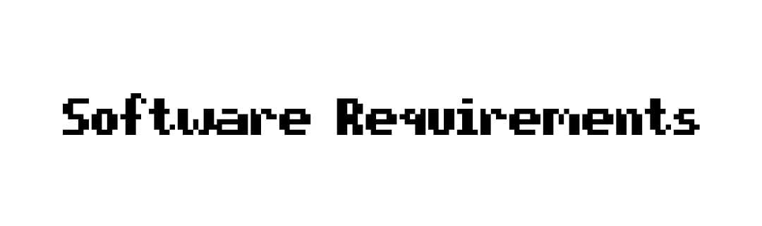 Game Development Software Requirements