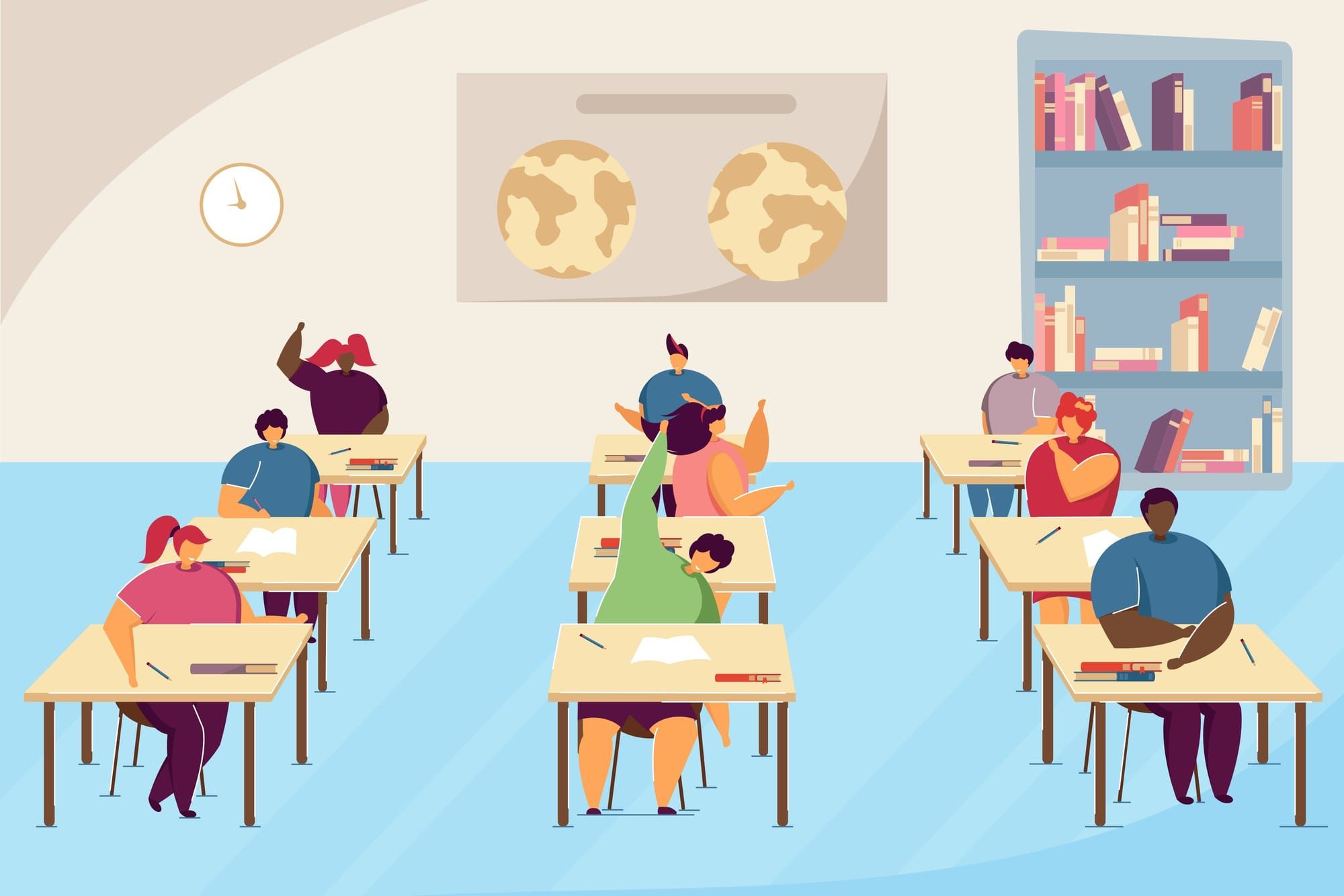 children in a classroom