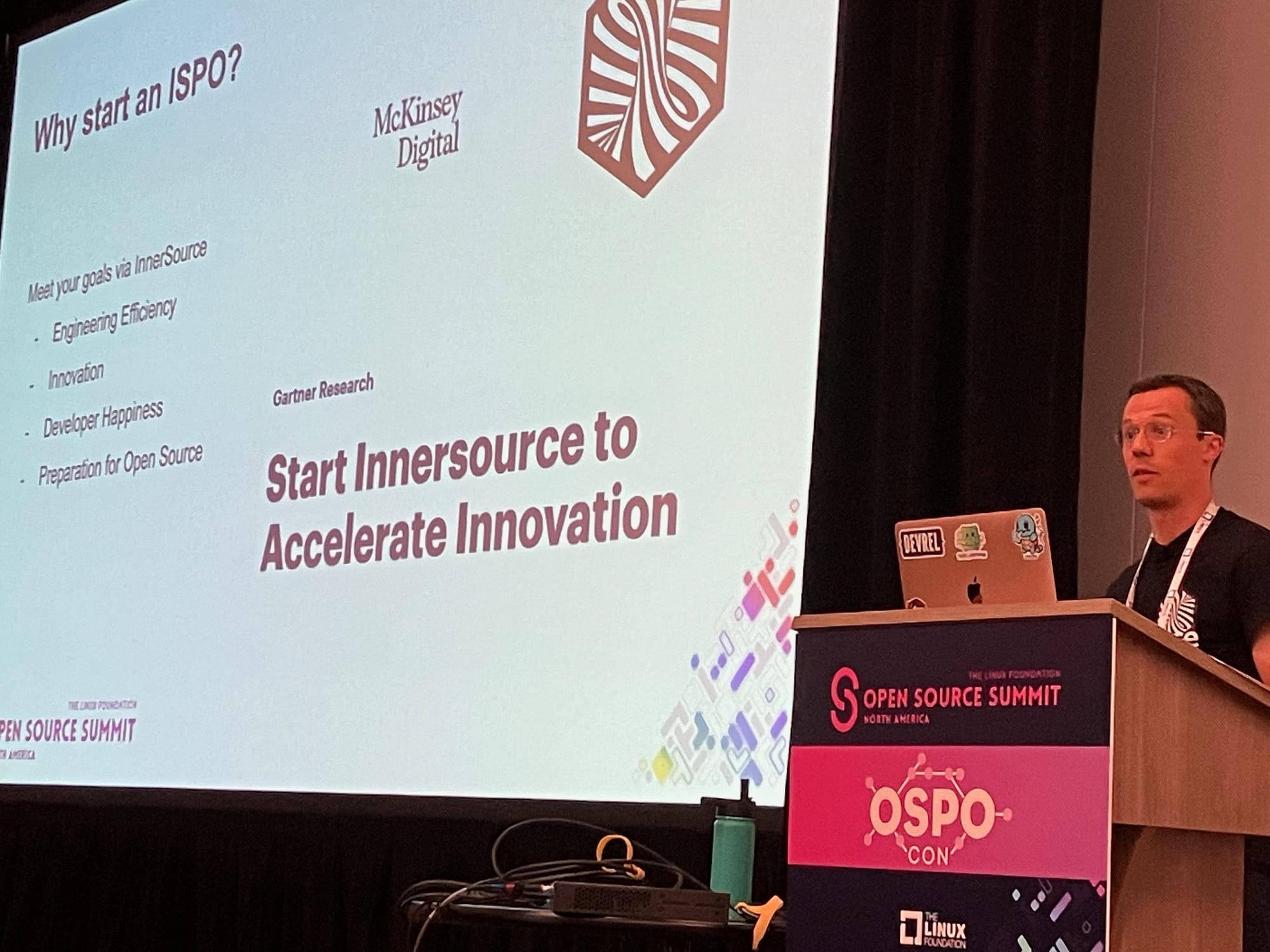 Photo of Russell Rutledge presenting a slide on ISPOs.