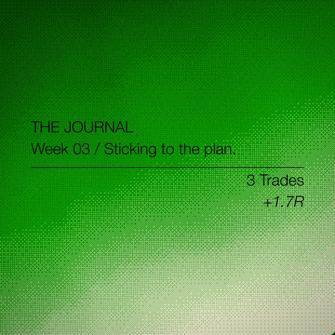 Week 3: Sticking to the plan