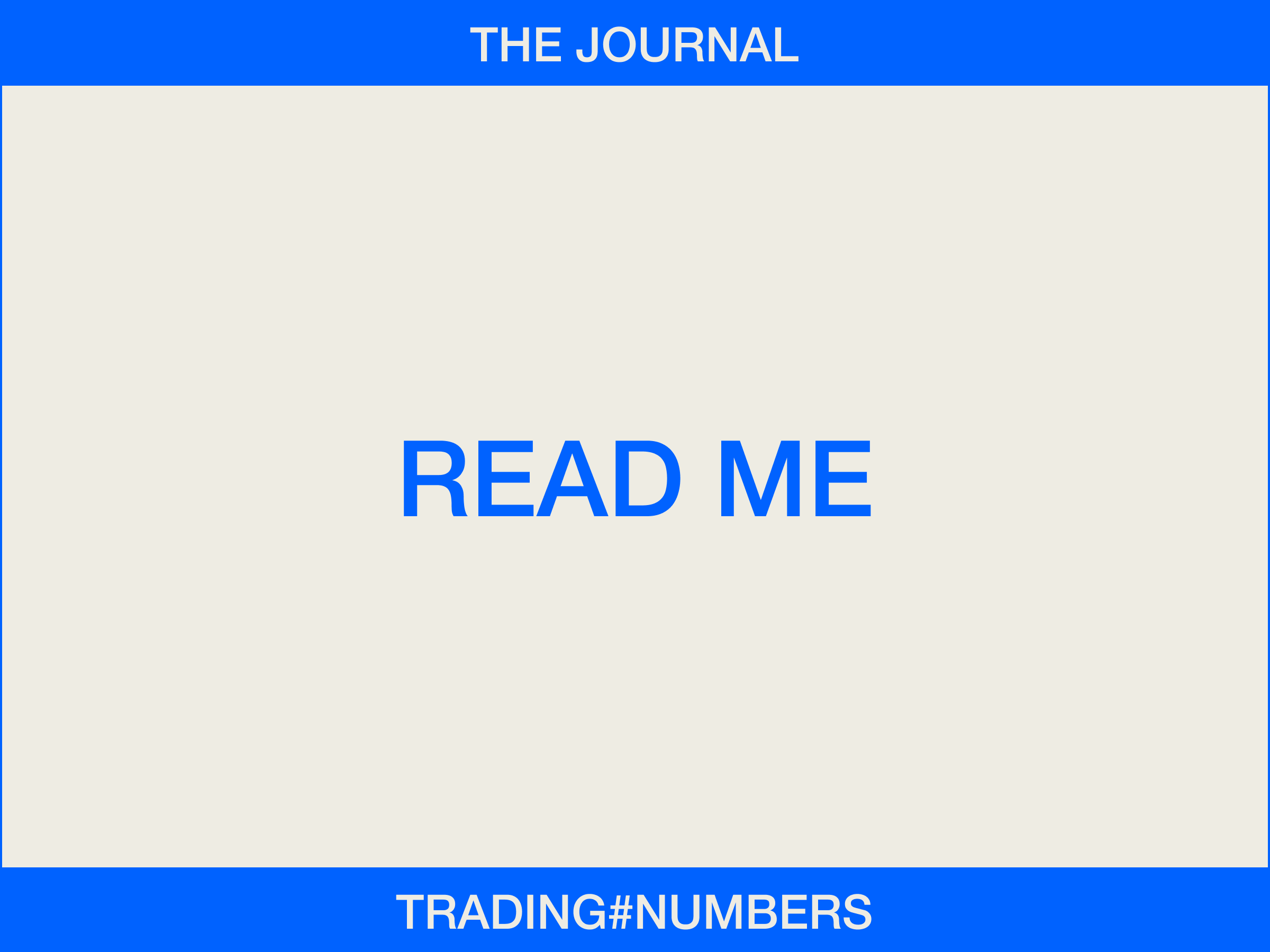 READ ME: About The Journal