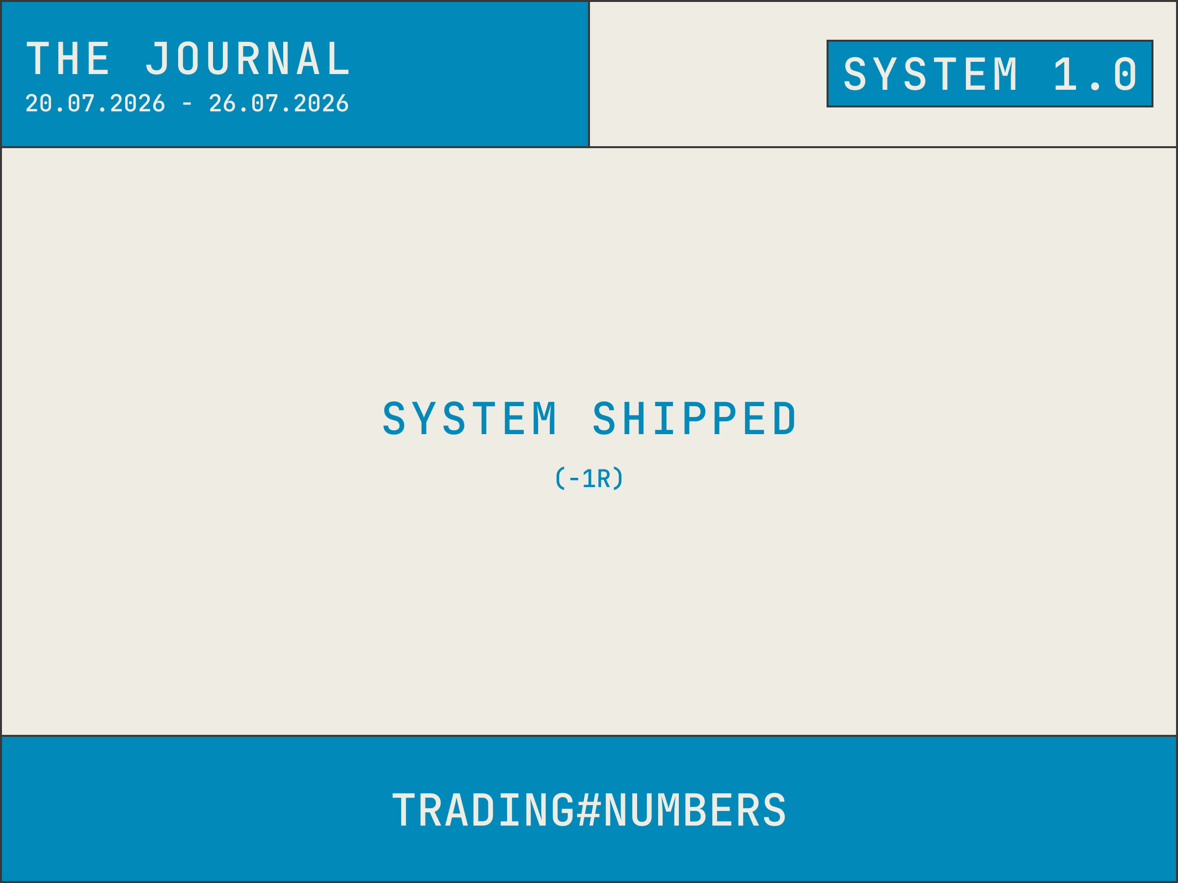 Week 07: System Shipped